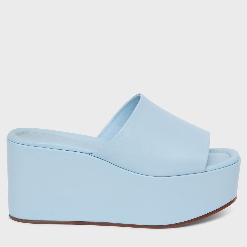 Women's Mansur Gavriel Platform Mules Light Blue | AU 5981XT